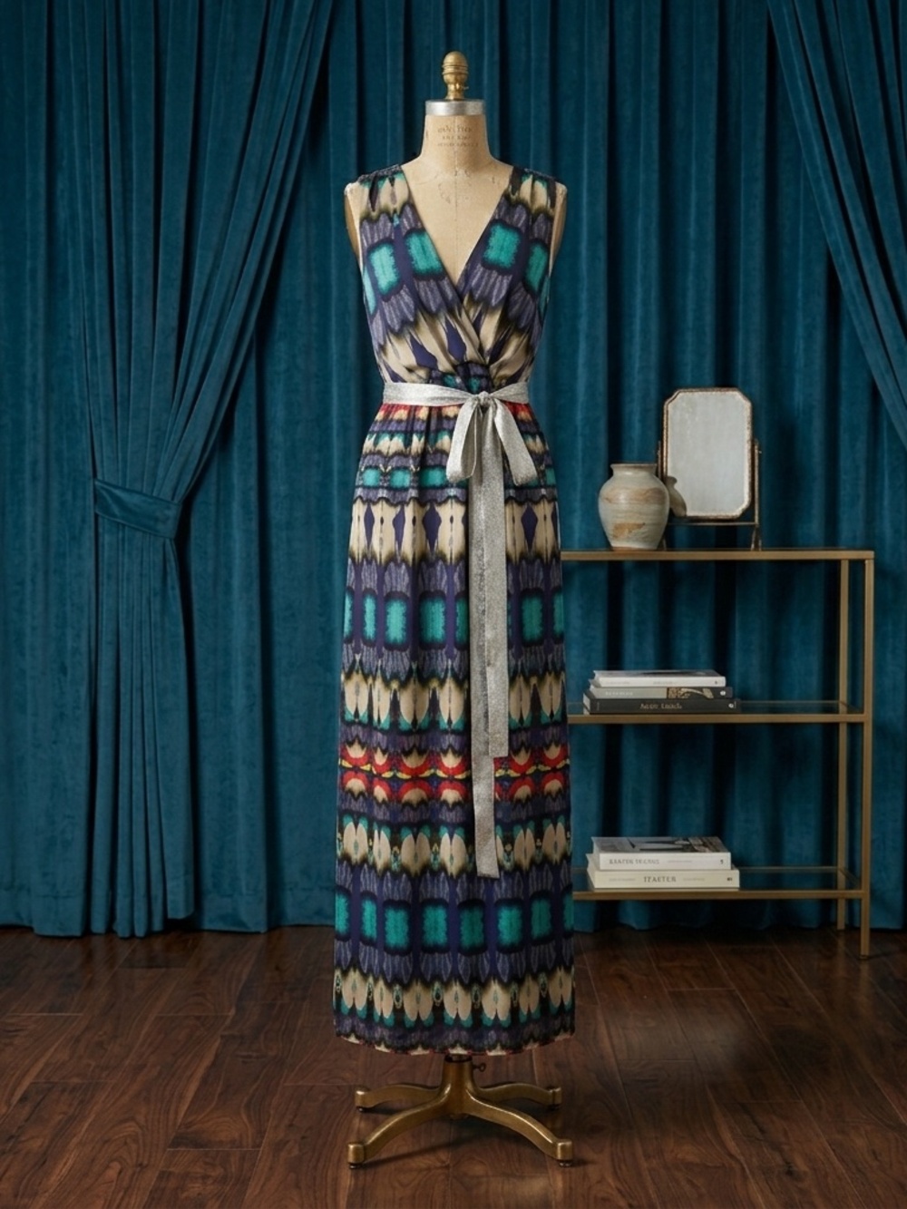 Charlie Jade abstract ikat maxi dress